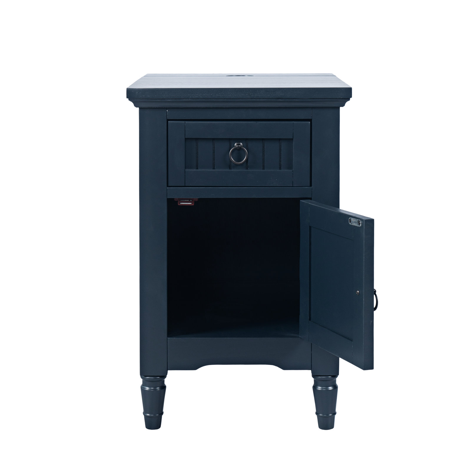 Alleya Storage End Table, Navy