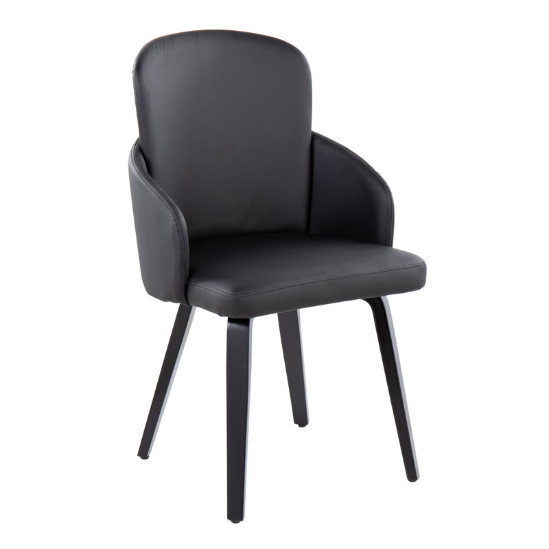 Fauteuil rembourré brun clair, Noir