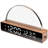 Gjermund Digital Solid Wood Electric Tabletop Clock in Wood
