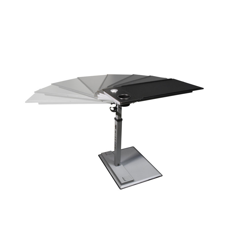 Adjustable Laptop/Tablet Cart, Silver/Black