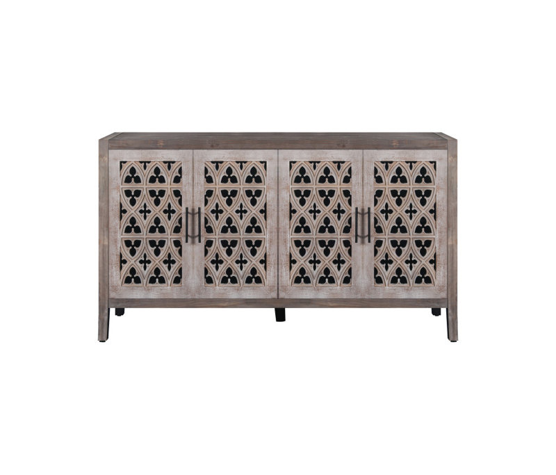 Buffet 63 po à volutes 63 po avec quatre portes