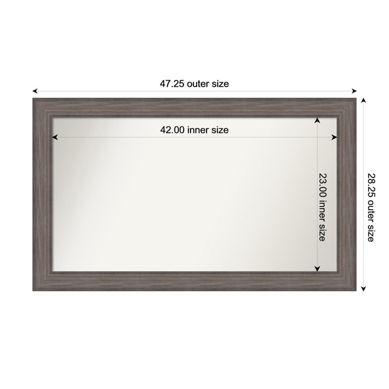 Miroir Hannaley, Rectangle, 28,25 po x 47,25 po