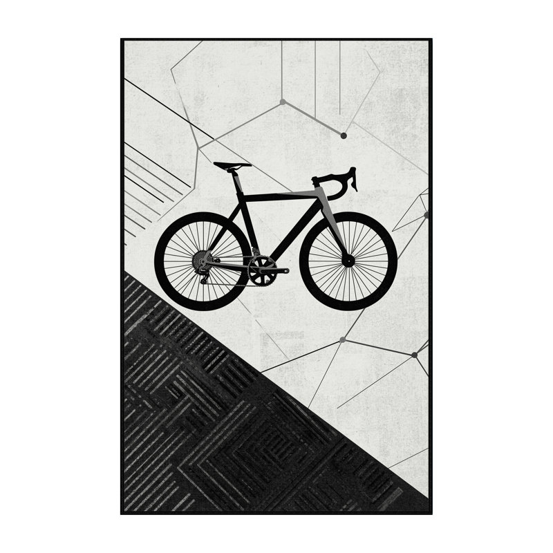 Tapis géométrique beige et moderne lavable à la machine à vélo de route Auburndale, 2 x 5