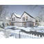 Revêtement de sol composite blanc à motif de grains de fumée droits 5,59 po x 96 po All Weather Siding Pro-132536412