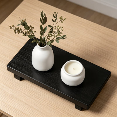 Petit support à piédestal en bois pour décor de salle de bain de ferme, élévateur décoratif en bois, porte-savon de cuisine pour meuble-lavabo, comptoir, évier