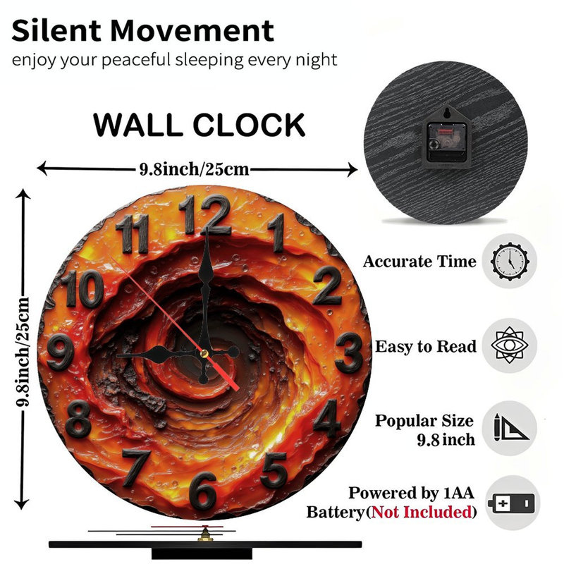 Horloge Fiery Vortex