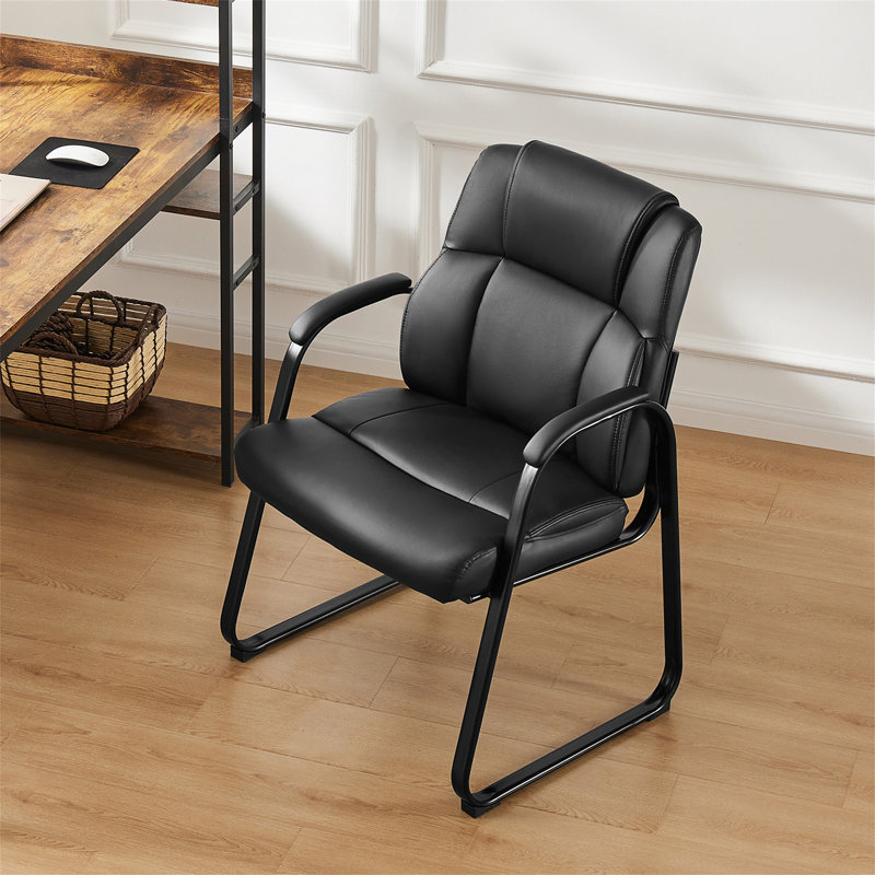 Fauteuil de conférence moderne et ergonomique, fauteuil de réception en simili cuir pour salle d'attente, 1