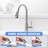 Pull-out Sprayer Stainless Steel Kitchen Faucet With 360° Swivel For Modern Kitchen Use