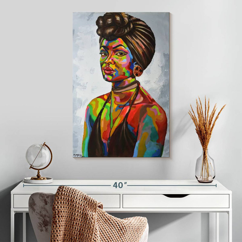 Leisha African Girl Portrait, 30" H x 20" W