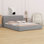 Grand lit plateforme tapissier en velours grand format avec base solide