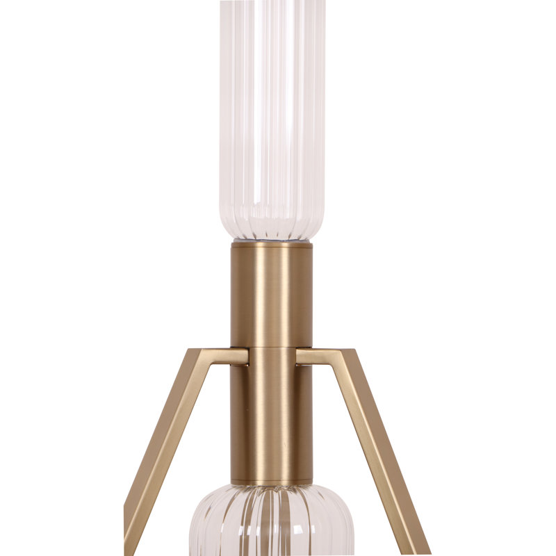 Lampe trépied 34 po Cascada, Champagne