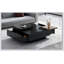 Table basse rectangulaire avec plateau en bois manufacturé et tablette