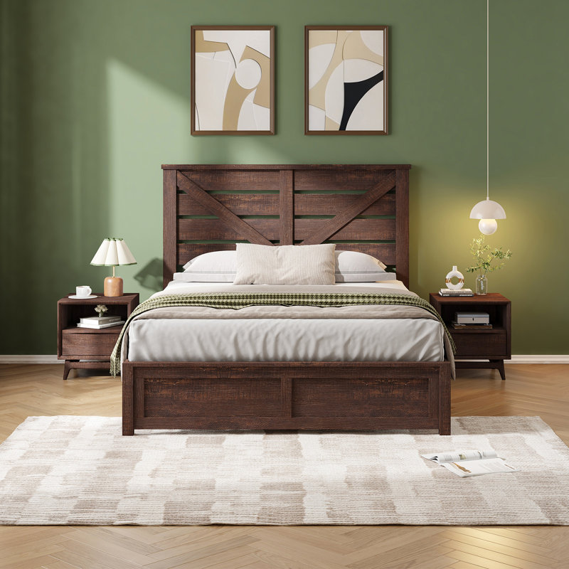 Devaya Panel Bed, Brown, Full