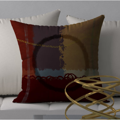 Fun Tangy Square Pillow Cover & Insert