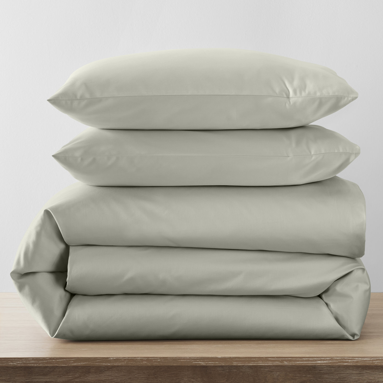 RE/FINE™ Danfield Cotton Duvet Cover Set, Sage, King / Cal King Duvet Cover + 2 Pillow Shams