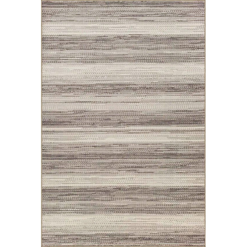 Tapis lavable moderne à motif peint à motif brun moderne, Sous-tapis rectangulaire 2 pi 6 po x 4 pi 11 po