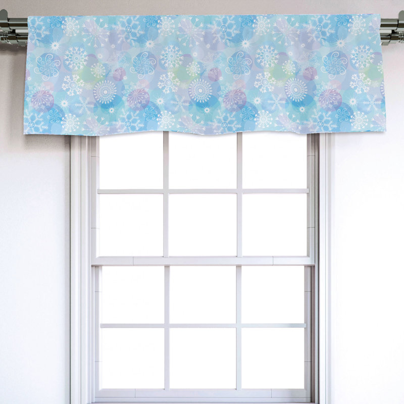 Sateen Floral Ruffled Window Valance