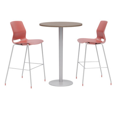 30" L Round Breakroom Table and Chair Set