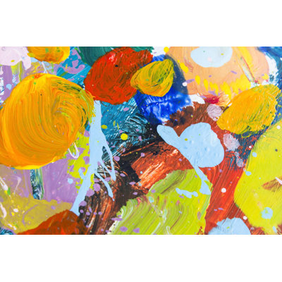 Detail Of The Painting As A Background by Simonidadjordjevic - Wrapped Canvas Print