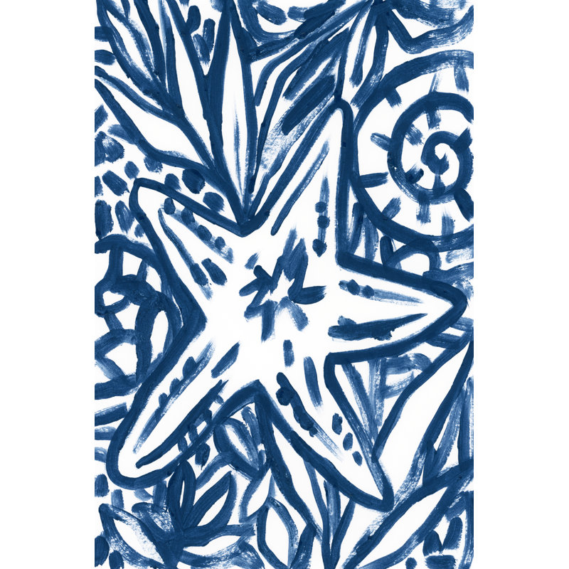 Brushy Beach Batik III - Wrapped Canvas Painting, 121cm H x 81cm W