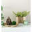 9.8X3.7X6.9" Alu Timber Wavy Rect Vase,Small