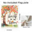 Drapeau décoratif aquarelle balançoire d'arbre double face 12 po x 18 po