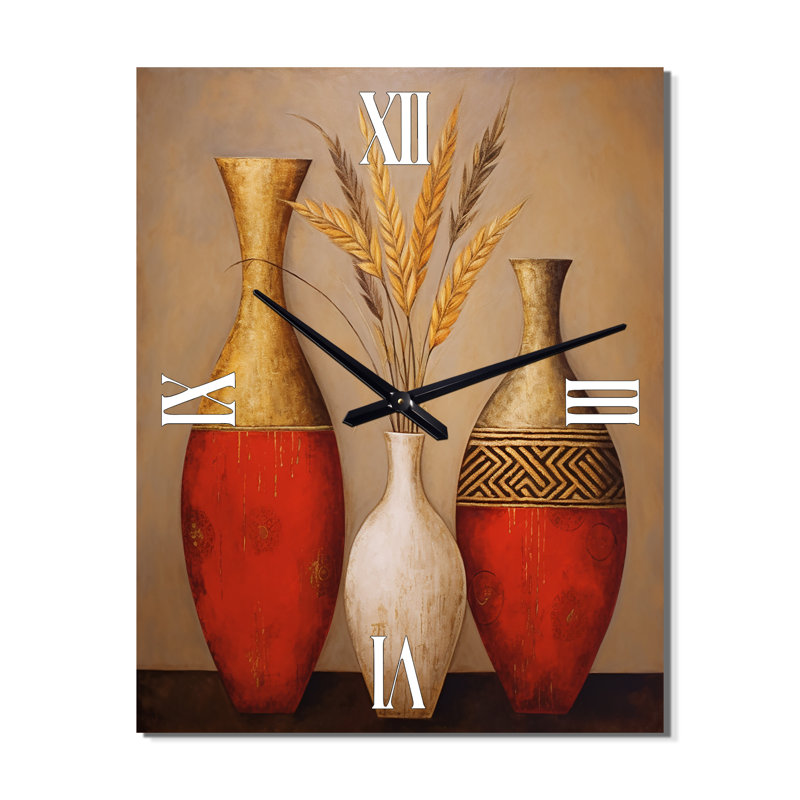 Horloge murale surdimensionnée Dorrel - Boho Pottery, Moyen