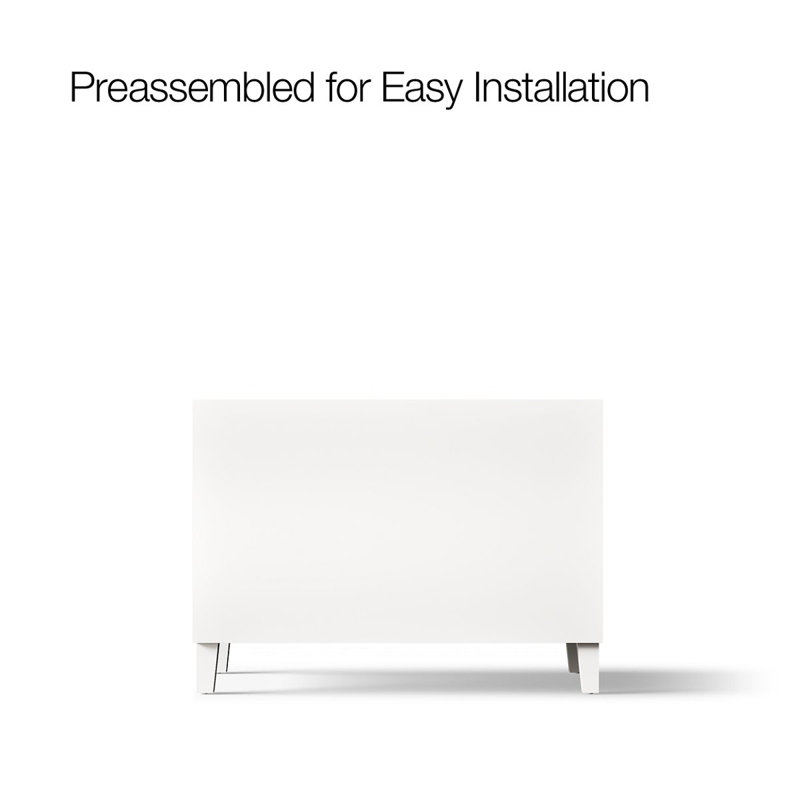 Poplin® 48" Vanity Base Only with Furniture Legs, 2 Doors and 6 Drawers, Linen White