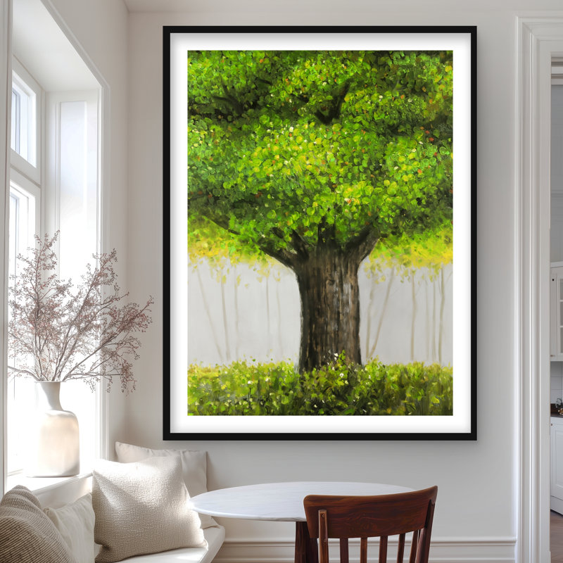 Grand arbre vert | Living Living Green, H 48 po x l 36 po, Noir