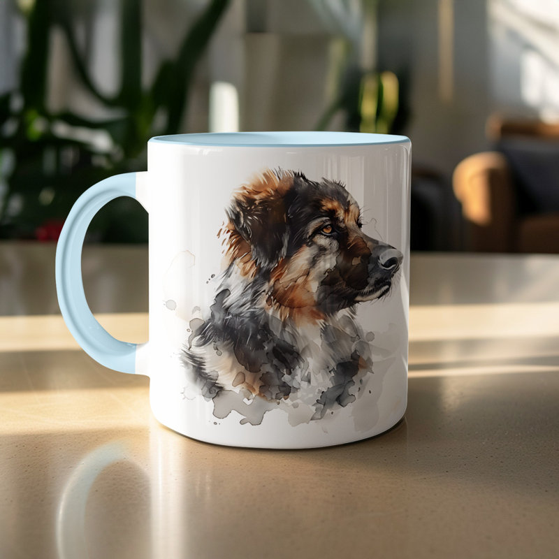 Ceramic Coffee Mug, Light Blue