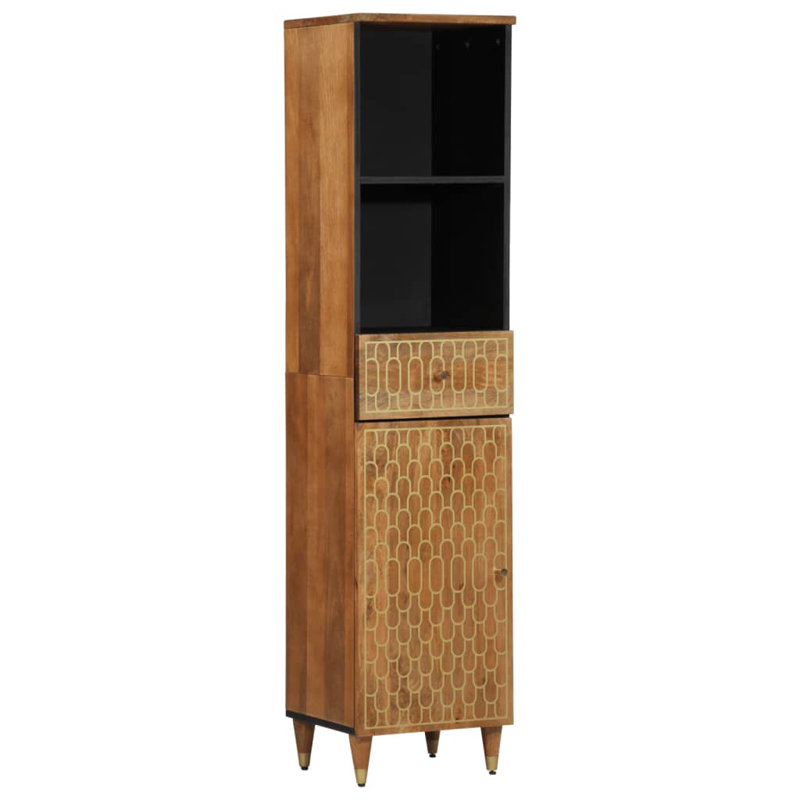 Ajahni Freestanding Bathroom Cabinet, Brown