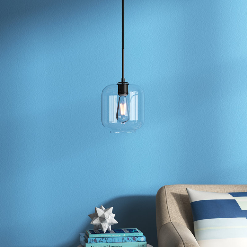 Drinkard 1 - Light Single Pendant, Brass, Clear, 12.6" H x 6.1" W x 6.1" D