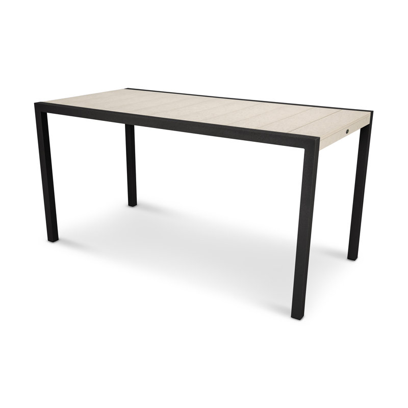 TREX Outdoors Surf City Counter Table, 36" x 73", Textured Black/Sand Castle