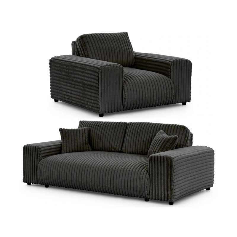 Mollis 2 - Piece Living Room Set, Black