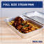 RICK USA: casserole à vapeur pleine grandeur - paquet de 10 - papier d'aluminium jetable 19,5 x 11,6 po, cuisson, cuisson, durable, gril-four-congélateur-lavable au lave-vaisselle, recyclable
