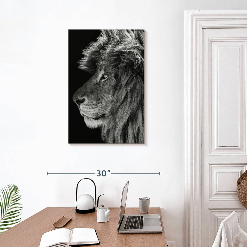 Brampt Lion Side Profile, 30" H x 20" W