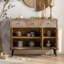 Buffet décoratif en bois massif sculpté de style rétro