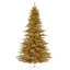 Unlit Golden Artificial Christmas Tree with Metal Base