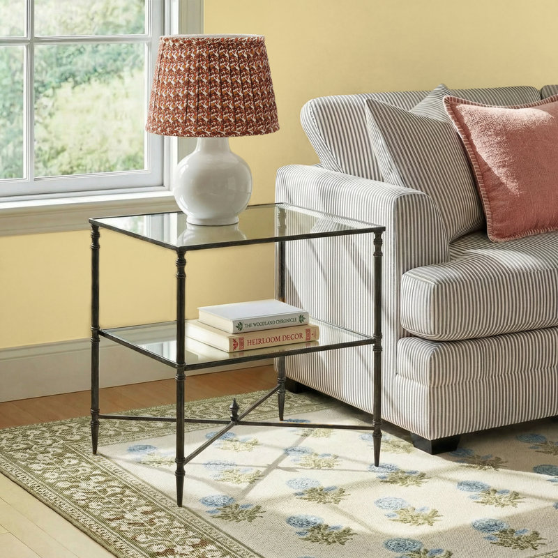 Allenhurst Mirrored Glass Top End Table