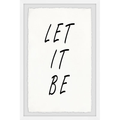 « Let it be V »-impression de cadre photo sur papier