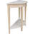 Half Moon Console Table With Drawer And Lower Shelf, Unfinished Wood Design For Versatile Home Decor