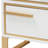Krune 2 - Drawer Nightstand in White/Gold