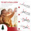 Arbre de Noël artificiel traditionnel pré-éclairé avec branches en PVC et base en métal