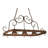 Rustic Lodge Metal Handcrafted Rectangle Hanging Pot Rack