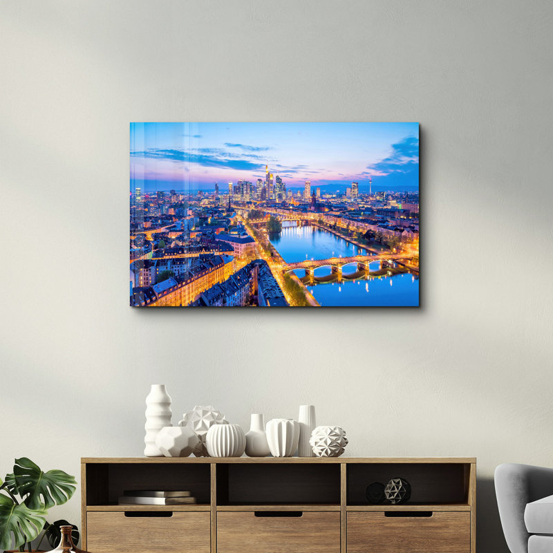Élégante peinture murale en verre trempé de 13,8 po x 21,7 po | 100% verre trempé, épaisseur: 0,16 pouce | Imprimé UV pour des couleurs éclatantes | Parfait pour la décoration intérieure, le salon et les espaces de bureau