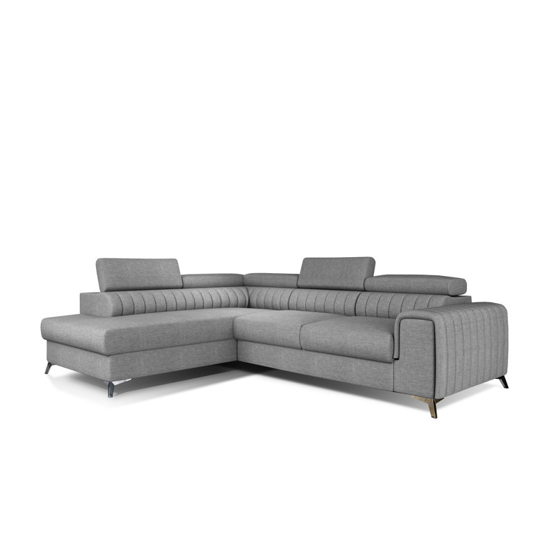 Aday 3 Seater Sofa Bed, Left Hand Facing, Light Grey
