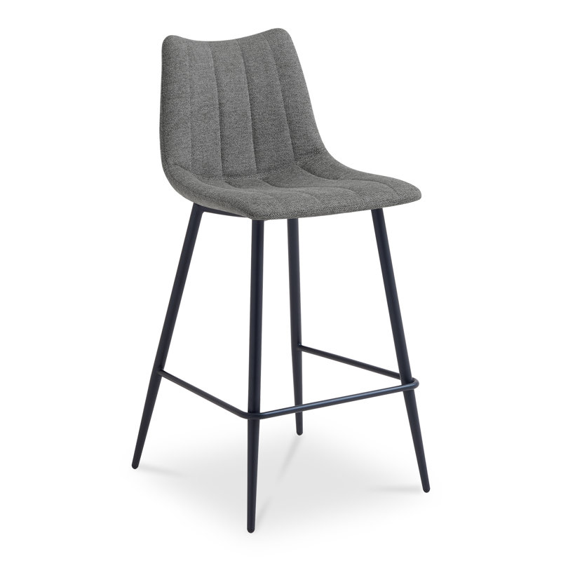 Finnigan Counter & Bar Stool, Counter Stool (26" Seat Height), Ivory/Faux Leather