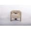 Chaise d'appoint moderne à dossier creux avec tissu texturé gris-1703989897