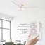Ventilateur de plafond intelligent avec lumière Gaudenzia