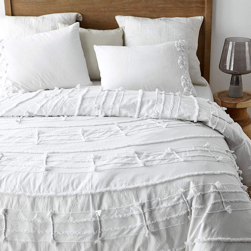 Cotton Blend Geometric Shapes Duvet Cover, Queen Duvet Cover